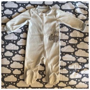 Carters hippo fleece footsie PJs
